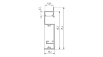 Lumines profile type Flaro lacquered white, 3 m